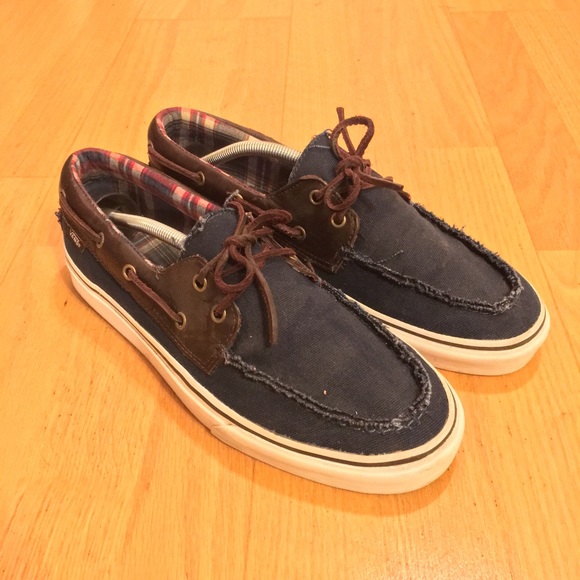 vans zapato del barco navy